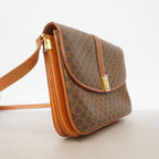 Celine Shoulder Bag Macadam Brown Gold — view 2