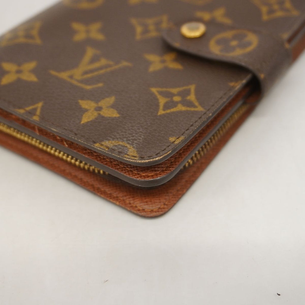 Louis Vuitton Wallet Monogram Porte Papier Zip Brown — view 6