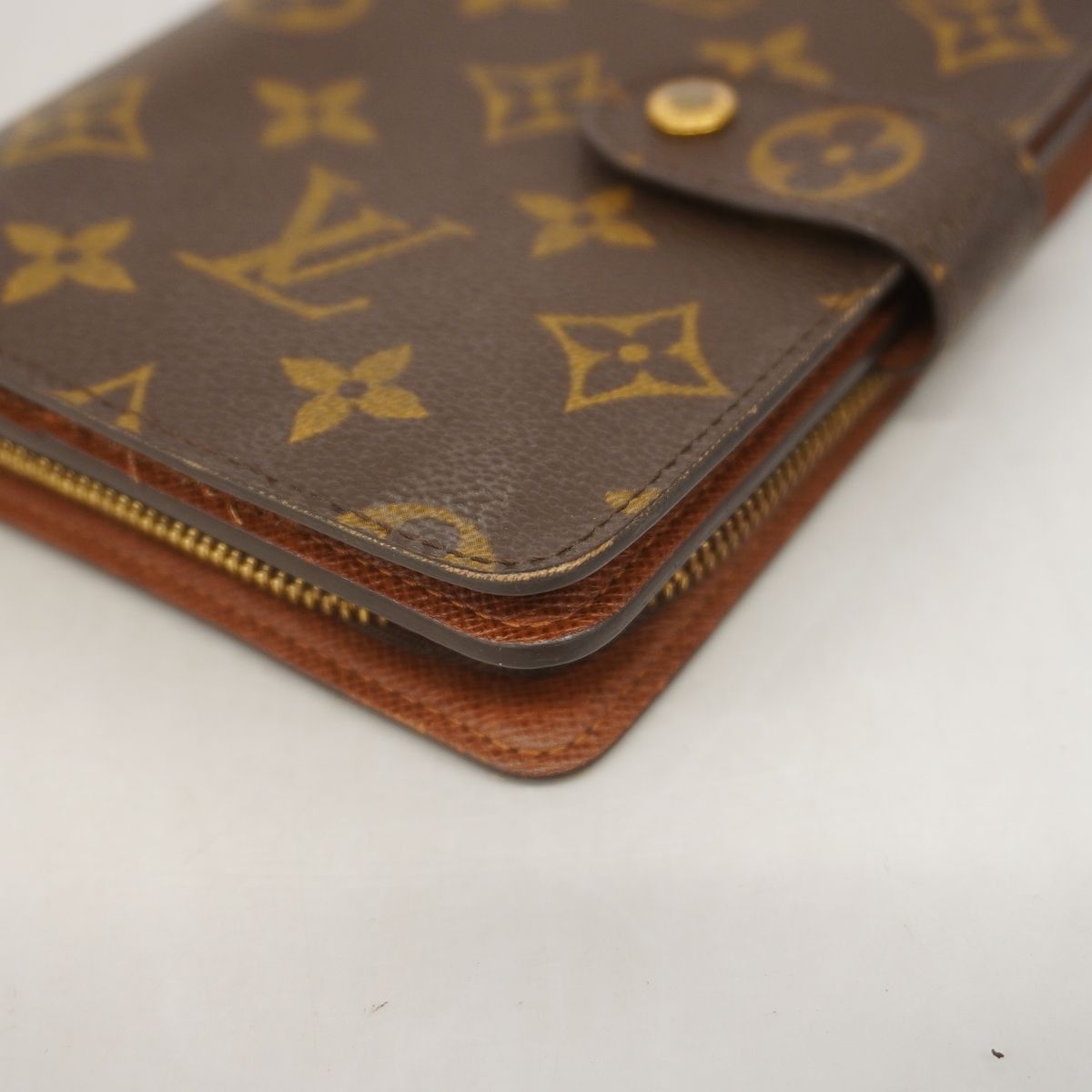Louis Vuitton Wallet Monogram Porte Papier Zip Brown — view 6