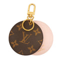 Louis Vuitton Key Holder Charm Monogram LV Mirror Compact Brown Pink