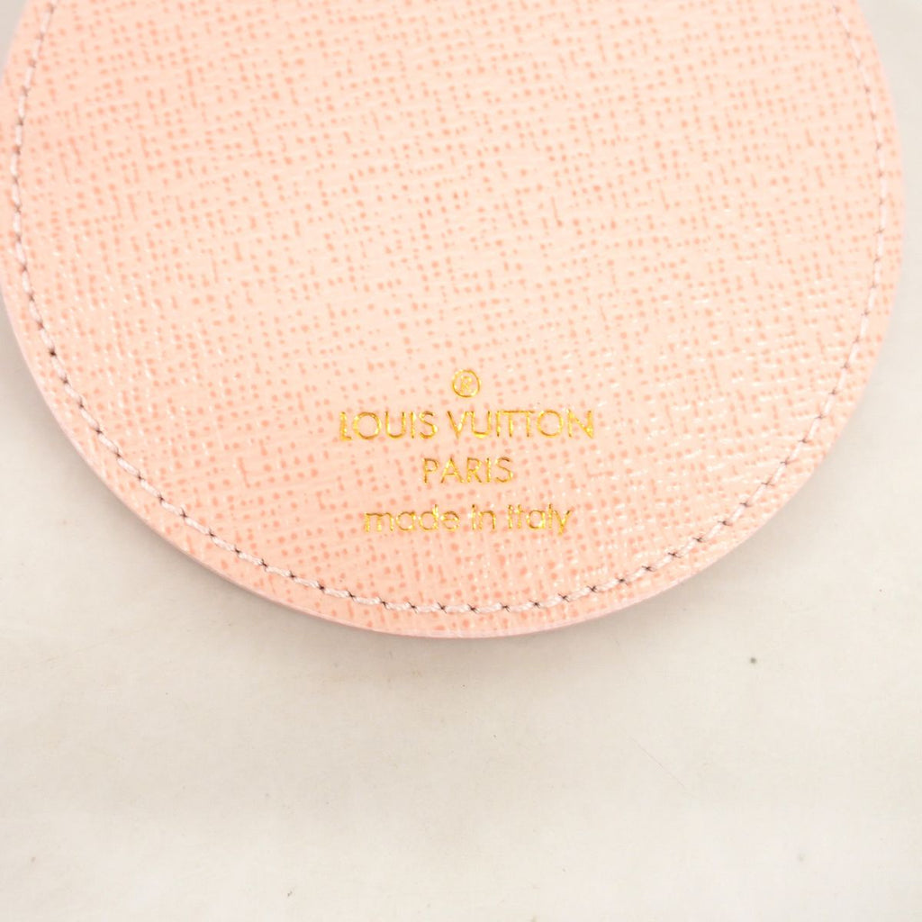 Louis Vuitton Key Holder Charm Monogram LV Mirror Compact Brown Pink — view 3
