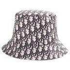 Dior Teddy-D Reversible Bob Hat Oblique Pattern Bucket Hat Black