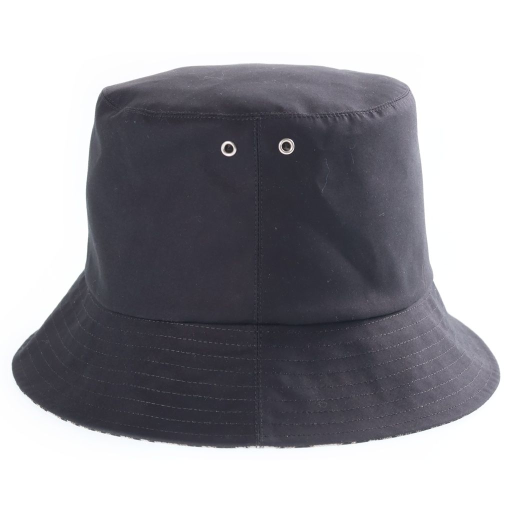 Dior Teddy-D Reversible Bob Hat Oblique Pattern Bucket Hat Black — view 4