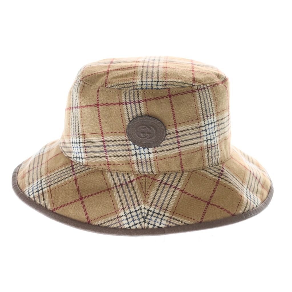 Gucci GG Supreme Plaid Reversible Bucket Hat — view 3
