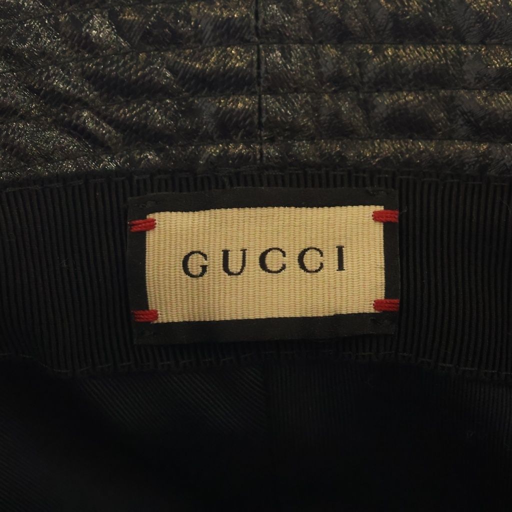 Gucci GG Crystal Bucket Hat Black — view 7