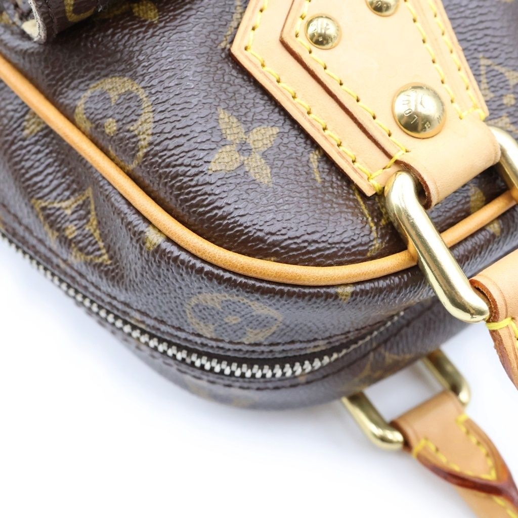 Louis Vuitton Monogram Manhattan PM Brown Leather — view 6