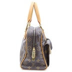 Louis Vuitton Monogram Manhattan PM Brown Leather — view 3