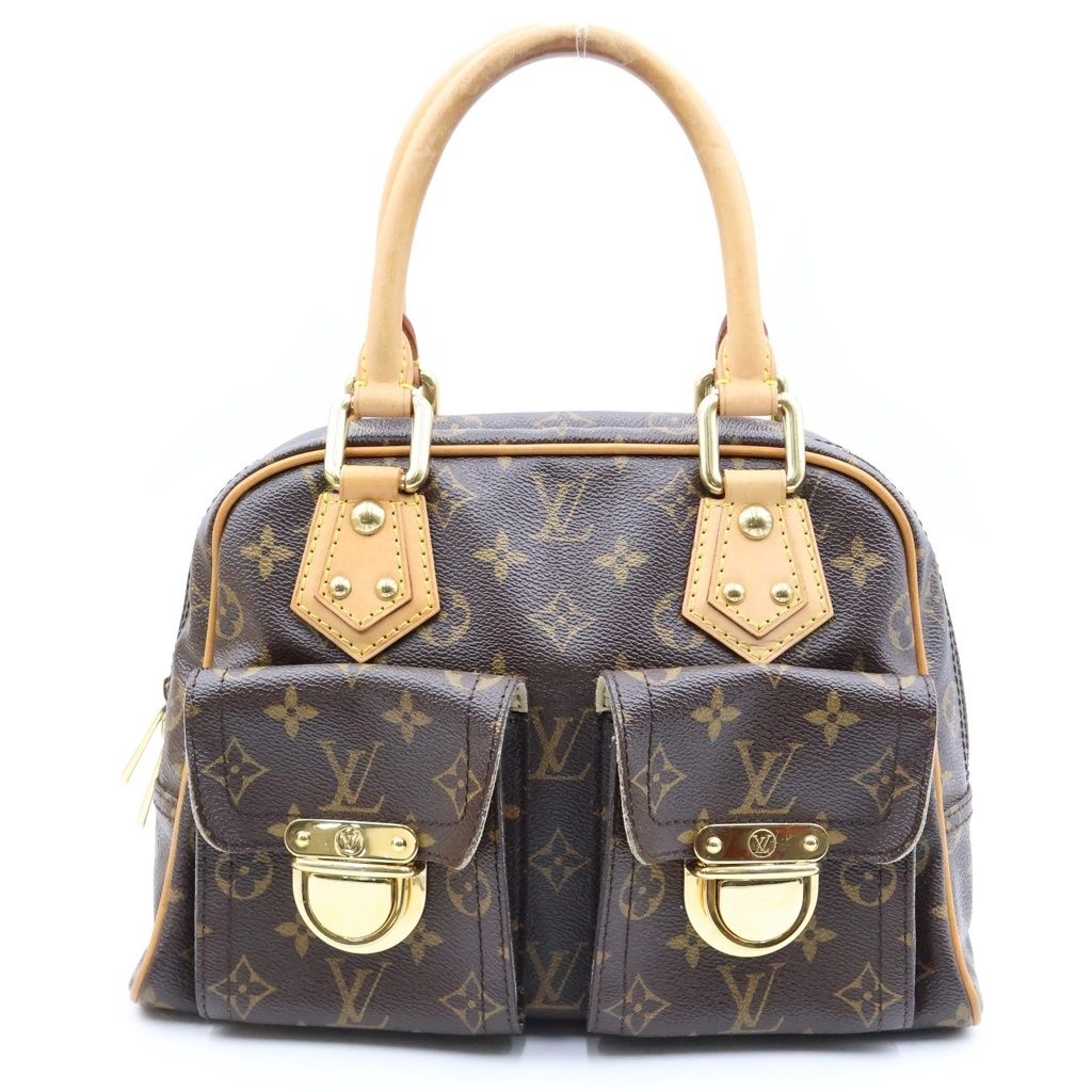 Louis Vuitton Monogram Manhattan PM Brown Leather