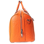 Gucci Jumbo GG 2-Way Shoulder Bag Orange Leather Silver — view 3