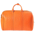 Gucci Jumbo GG 2-Way Shoulder Bag Orange Leather Silver — view 2