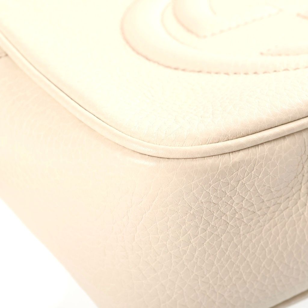 Gucci Soho Disco Small Shoulder Bag Fringe Leather White — view 5