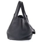 Hermes Picotin Lock PM Handbag Monochrome Taurillon Clemence So Black — view 3