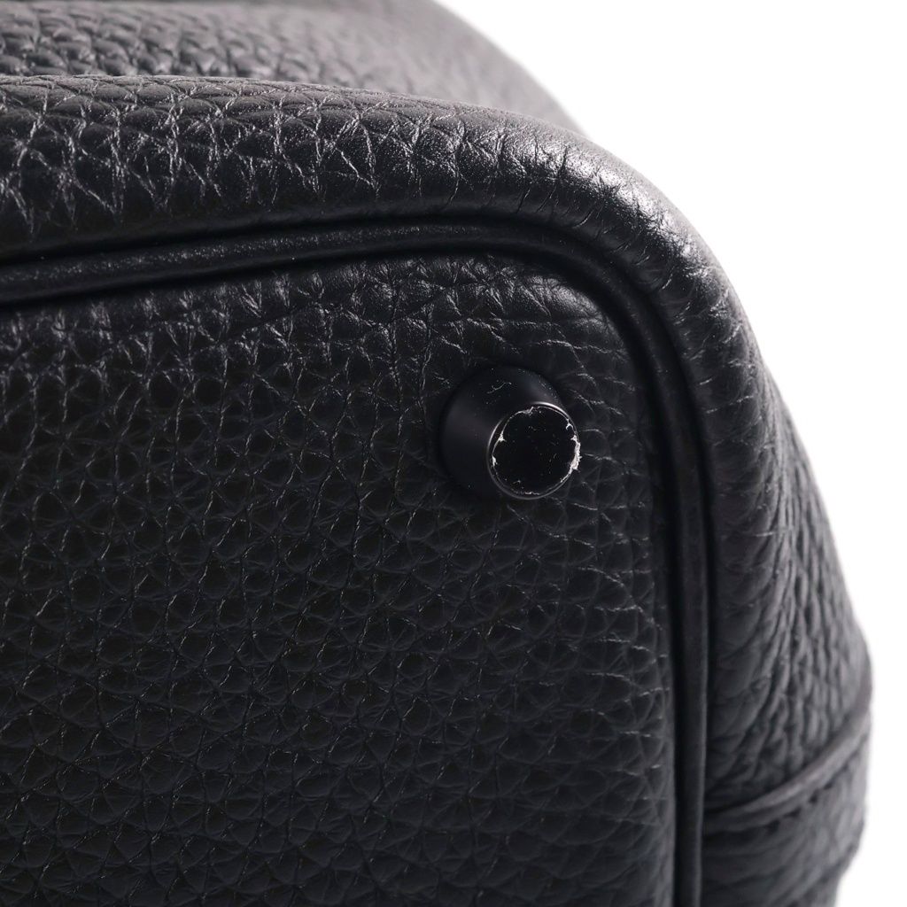 Hermes Picotin Lock PM Handbag Monochrome Taurillon Clemence So Black — view 6