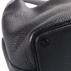 Hermes Picotin Lock PM Handbag Monochrome Taurillon Clemence So Black — view 5