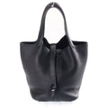 Hermes Picotin Lock PM Handbag Monochrome Taurillon Clemence So Black