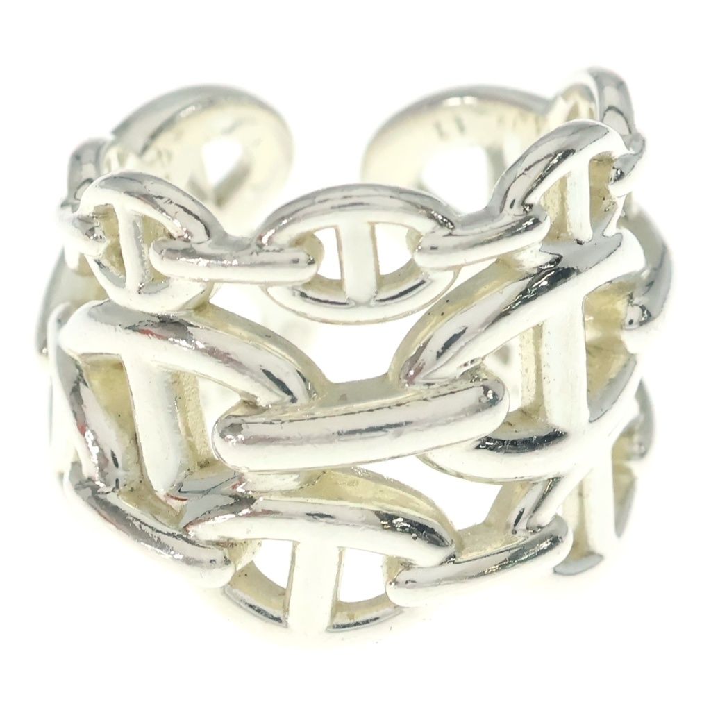 Hermes Chaine D'ancre Enchainee GM Ring Silver