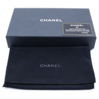 Chanel Quilted Classic Long Zip Wallet Black Lambskin Silver — view 6