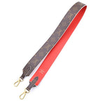 Louis Vuitton Monogram Shoulder Strap Brown Red Leather Gold