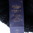 Louis Vuitton Beanie Only LV Knit Hat Wool Logo Embroidery Noir Black — view 8