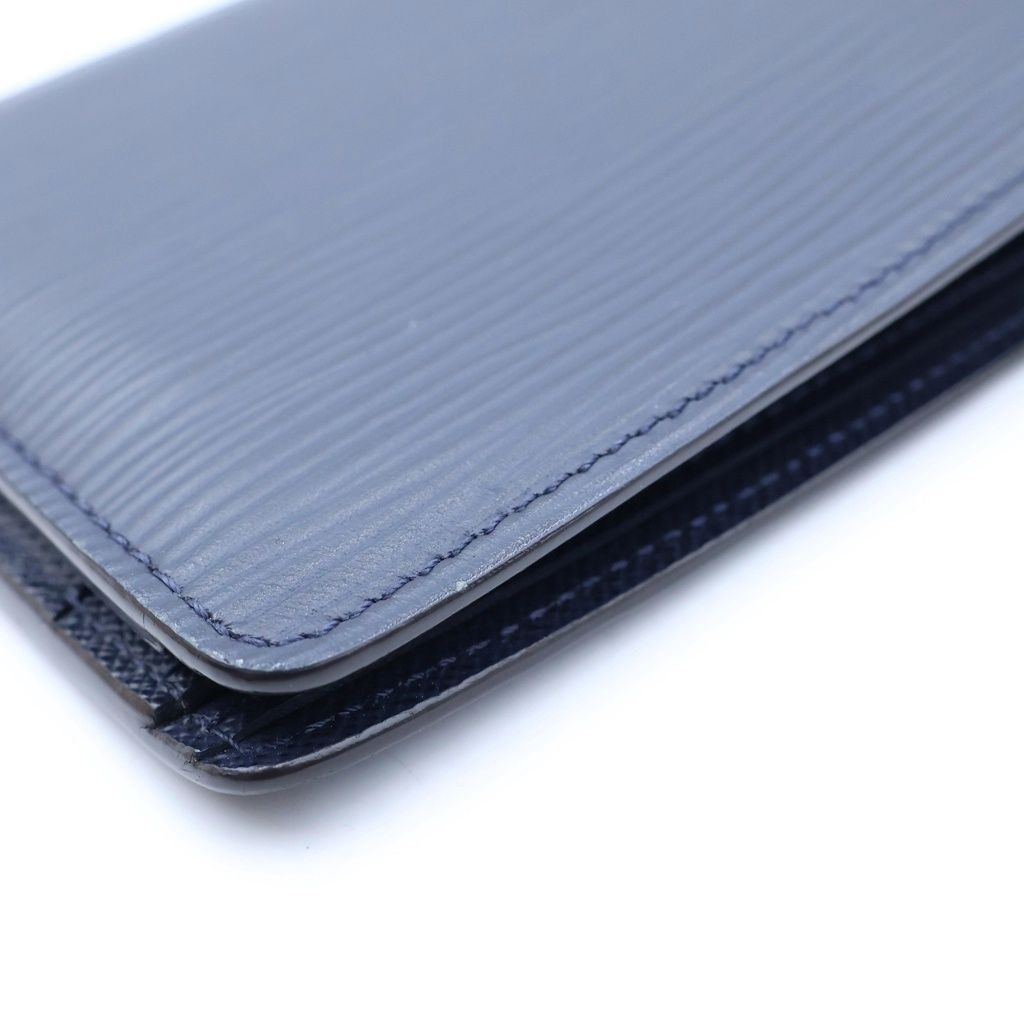 Louis Vuitton Epi Portefeuille Multiple Bifold Wallet Navy — view 4