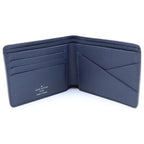 Louis Vuitton Epi Portefeuille Multiple Bifold Wallet Navy — view 5