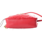 Gucci GG Marmont Chain Shoulder Bag Leather Red — view 4