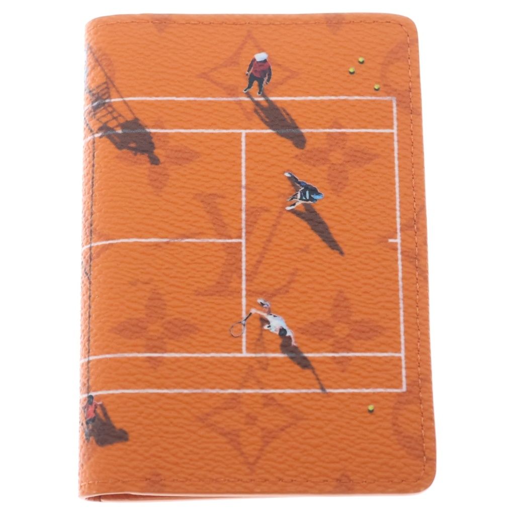 Louis Vuitton Monogram Canvas Sports Scene Pocket Organizer Card Case Orange