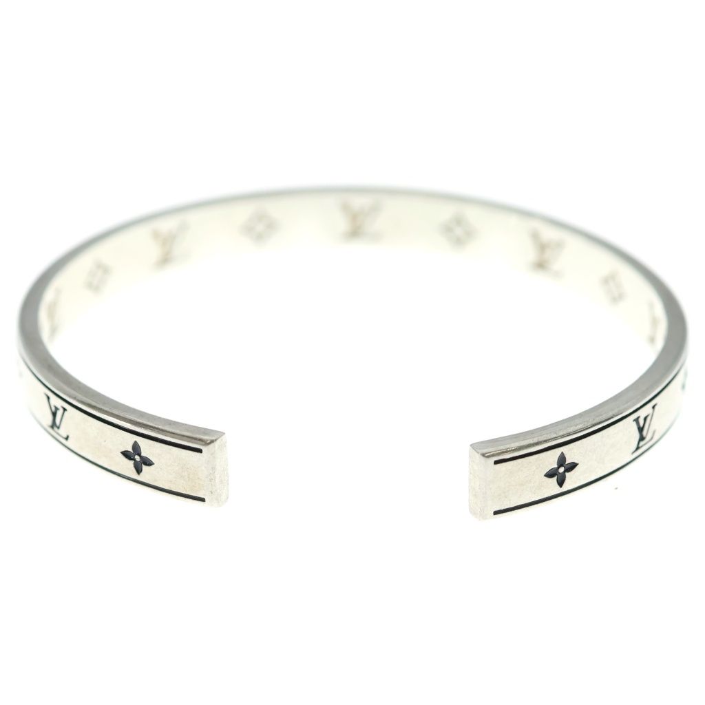 Louis Vuitton Bracelet LV Spike Monogram Bangle Silver — view 2