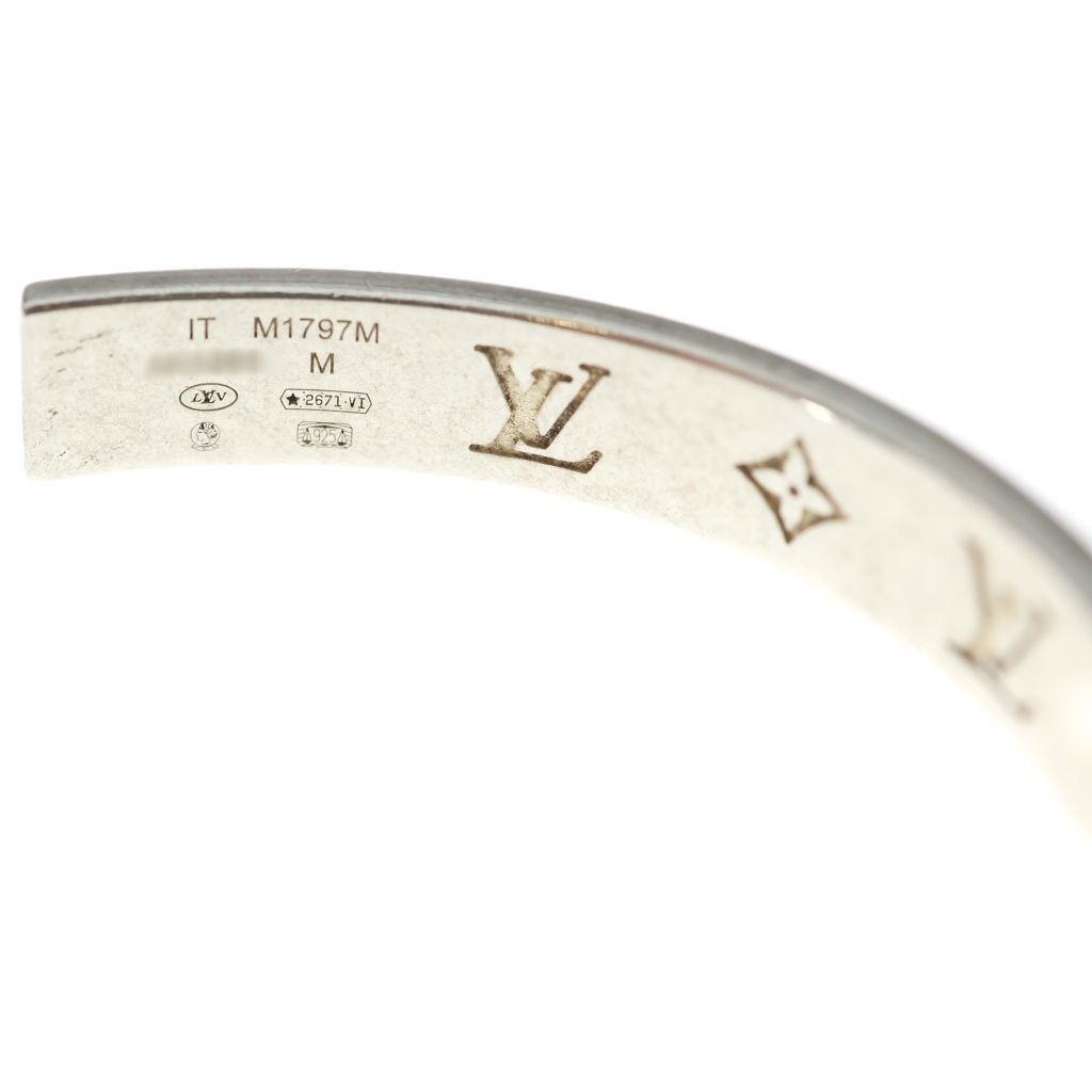 Louis Vuitton Bracelet LV Spike Monogram Bangle Silver — view 5