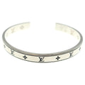 Louis Vuitton Bracelet LV Spike Monogram Bangle Silver