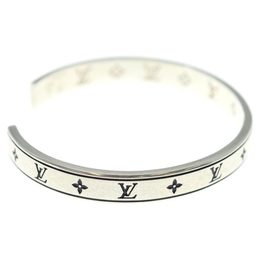 Louis Vuitton Bracelet LV Spike Monogram Bangle Silver — view 3