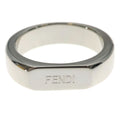 Fendi Logo Stamp Seal Ring Silver