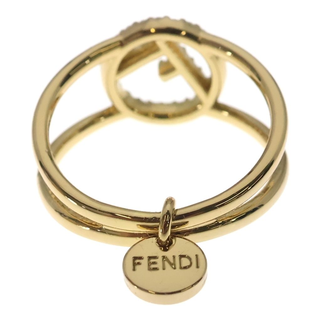 Fendi F is Fendi Logo Rhinestone Ring Gold — view 2