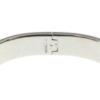 Hermes Clic H Bangle Bracelet Silver Blue — view 5