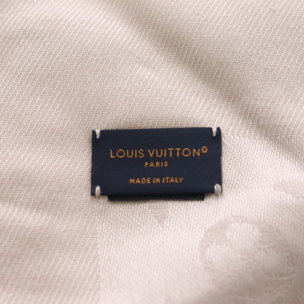 Louis Vuitton Shawl Monogram Wool Silk Pink Scarf — view 4