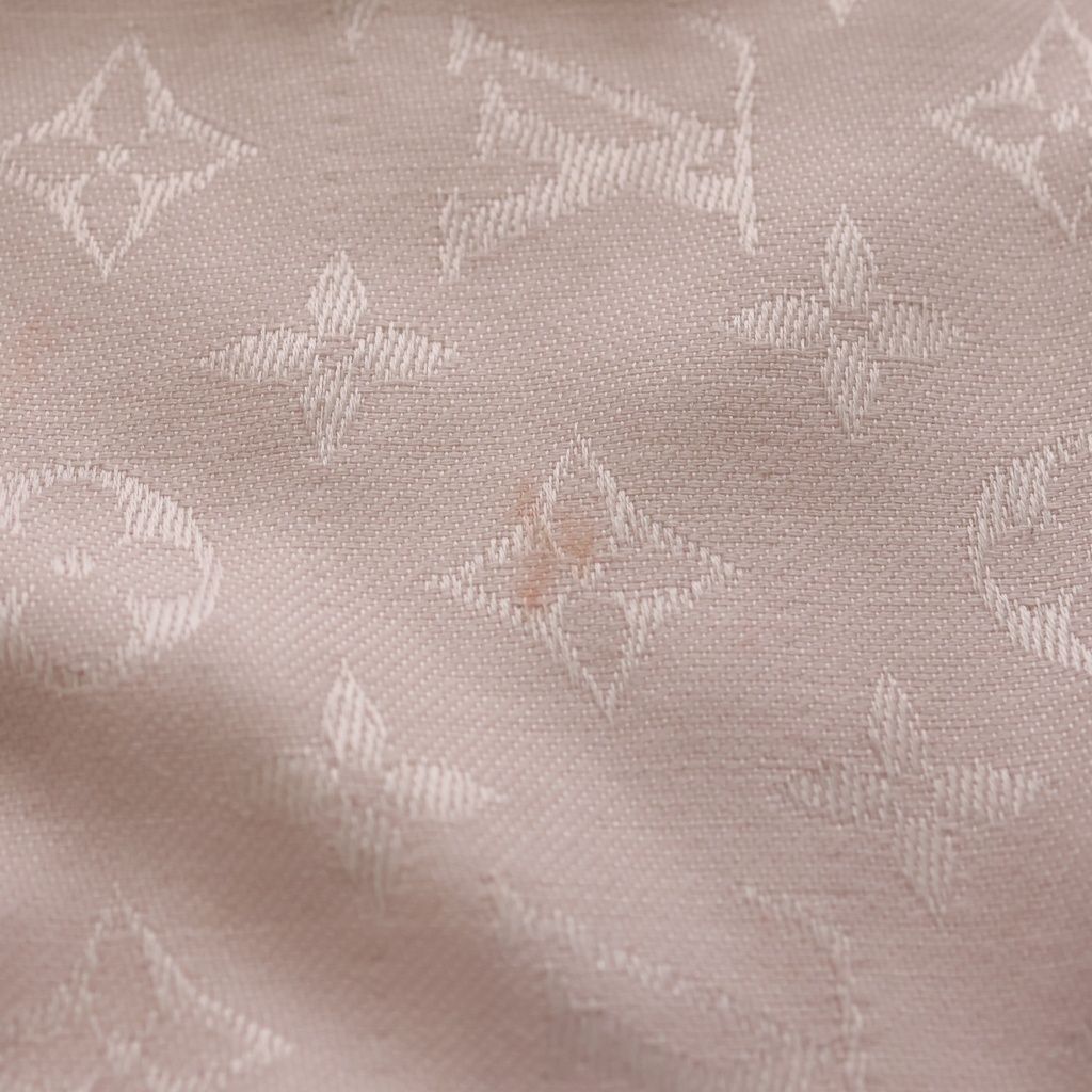 Louis Vuitton Shawl Monogram Wool Silk Pink Scarf — view 6