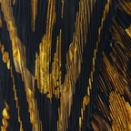 Hermes Pleated Carre Silk Scarf Black Yellow — view 2