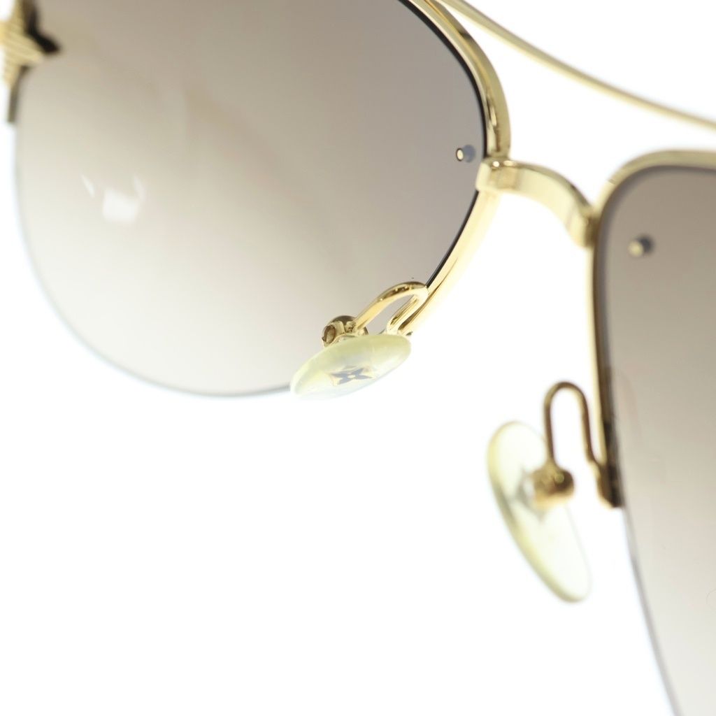 Louis Vuitton Petit Viola Pilot Sunglasses Eyewear Brown Gold — view 5