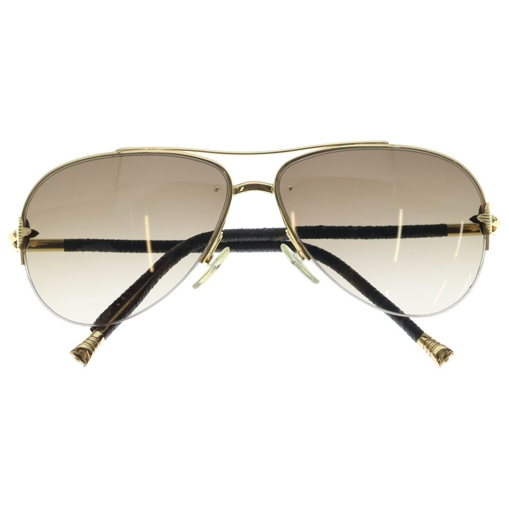 Louis Vuitton Petit Viola Pilot Sunglasses Eyewear Brown Gold