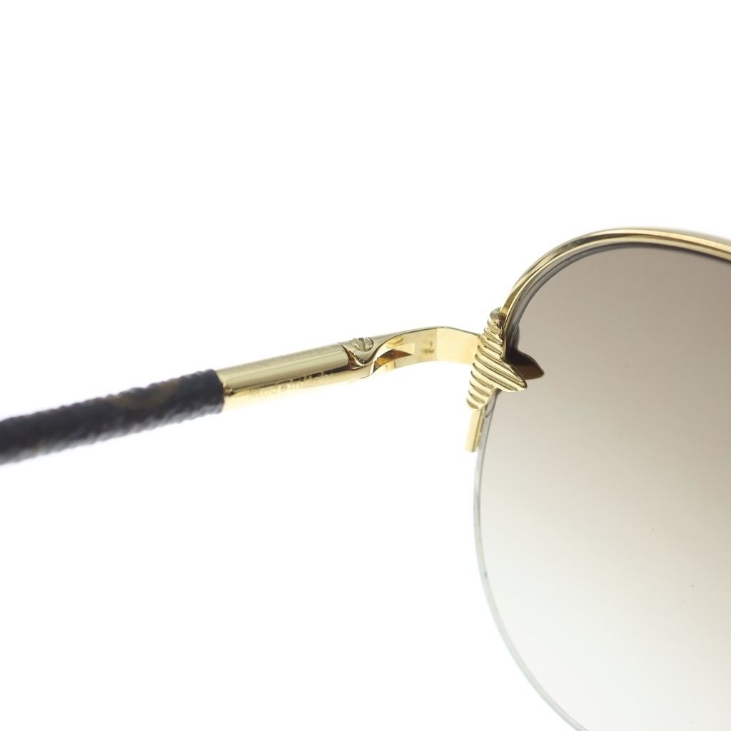 Louis Vuitton Petit Viola Pilot Sunglasses Eyewear Brown Gold — view 4