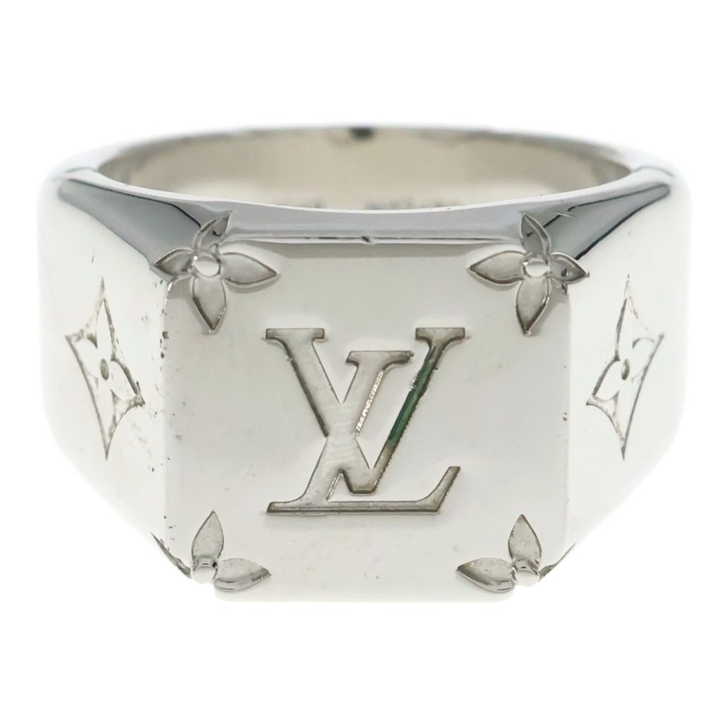 Louis Vuitton Signet Monogram Ring Silver