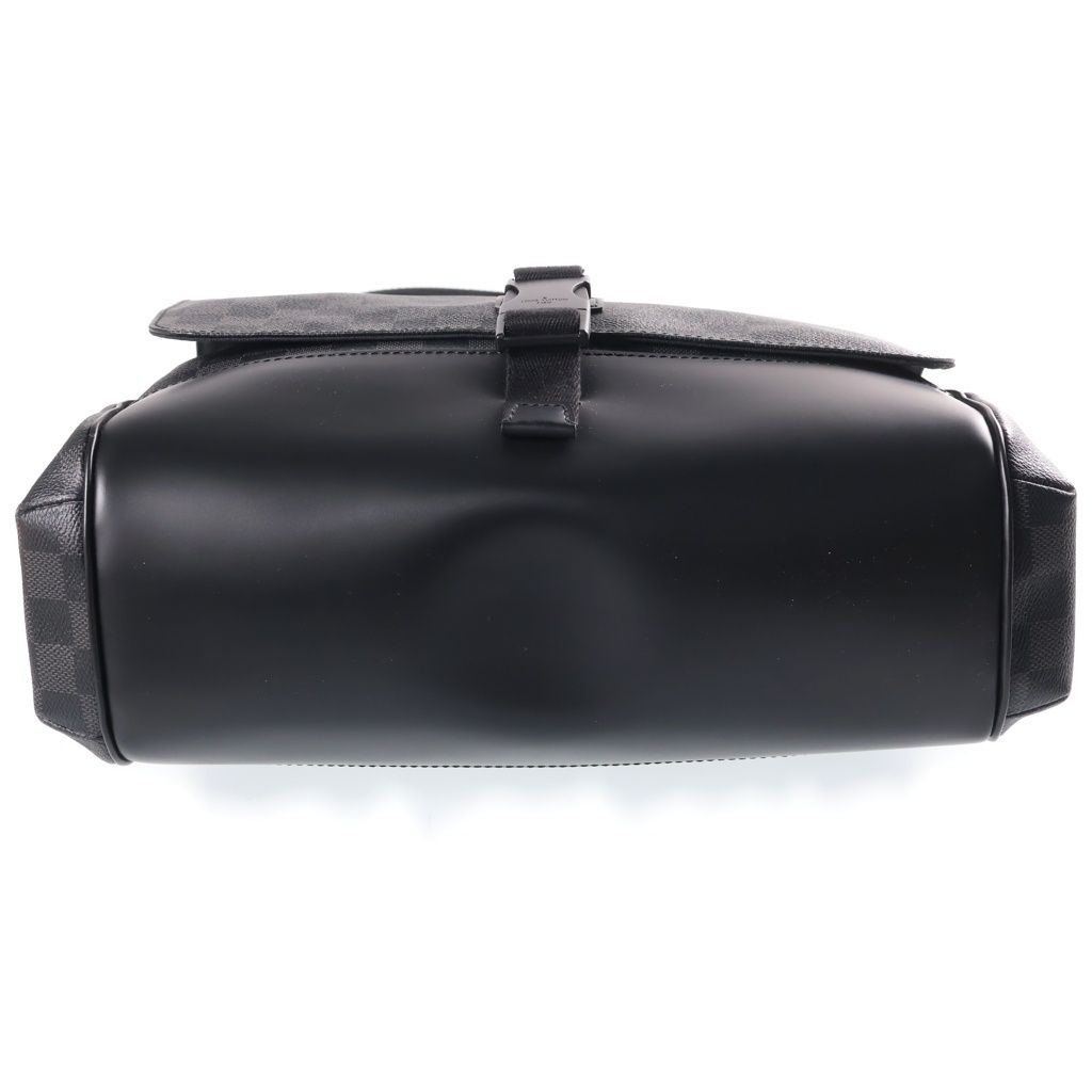 Louis Vuitton Damier Graphite Messenger PM Leather Shoulder Bag Black Silver — view 4