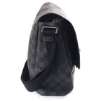Louis Vuitton Damier Graphite Messenger PM Leather Shoulder Bag Black Silver — view 3