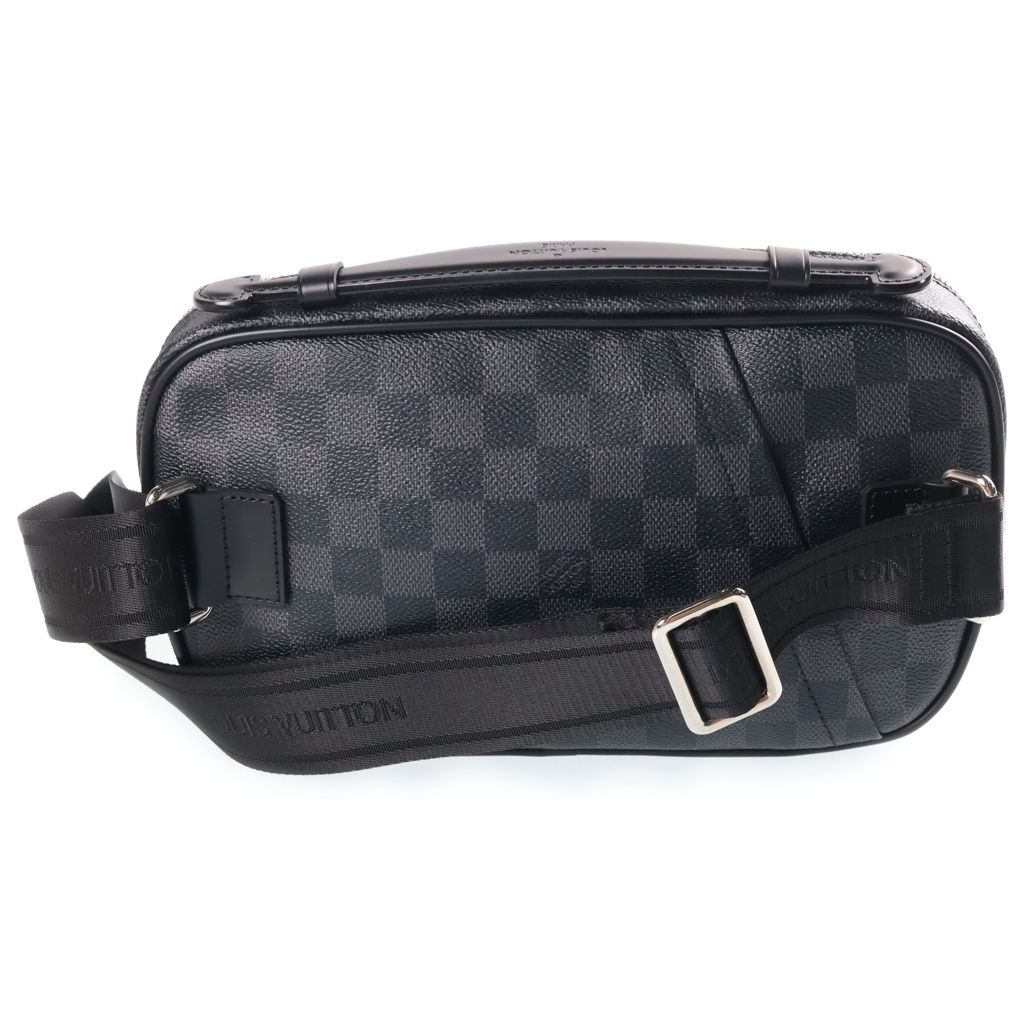 Louis Vuitton Damier Graphite Ambler Leather 2-Way Body Shoulder Bag Black — view 2