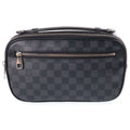Louis Vuitton Damier Graphite Ambler Leather 2-Way Body Shoulder Bag Black