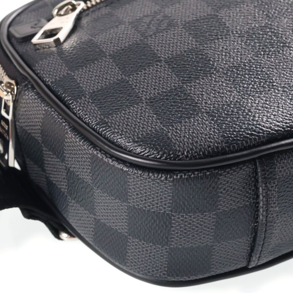 Louis Vuitton Damier Graphite Ambler Leather 2-Way Body Shoulder Bag Black — view 5
