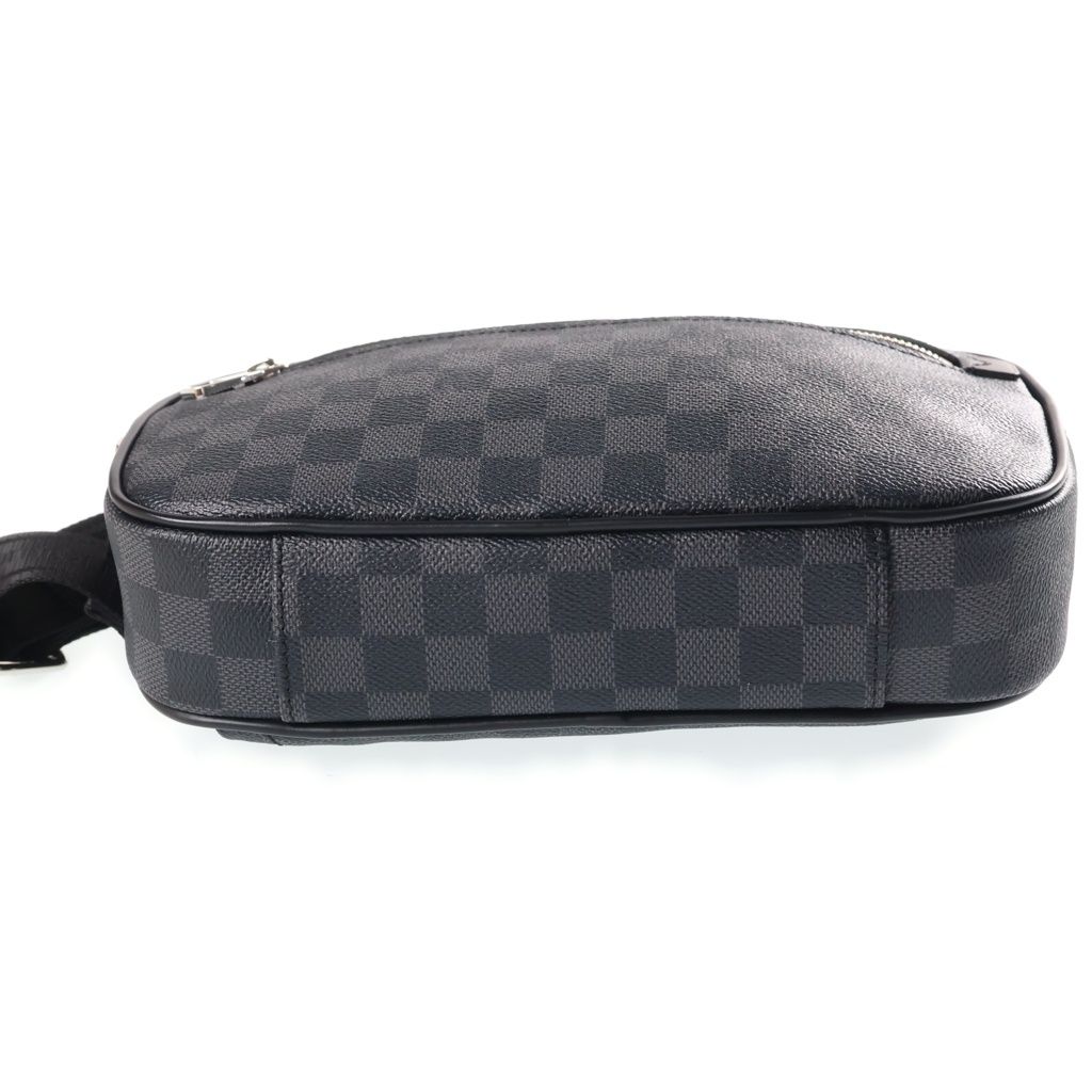 Louis Vuitton Damier Graphite Ambler Leather 2-Way Body Shoulder Bag Black — view 4