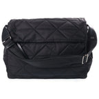 Prada Re-Nylon Quilted Shoulder Bag Black Silver — view 2
