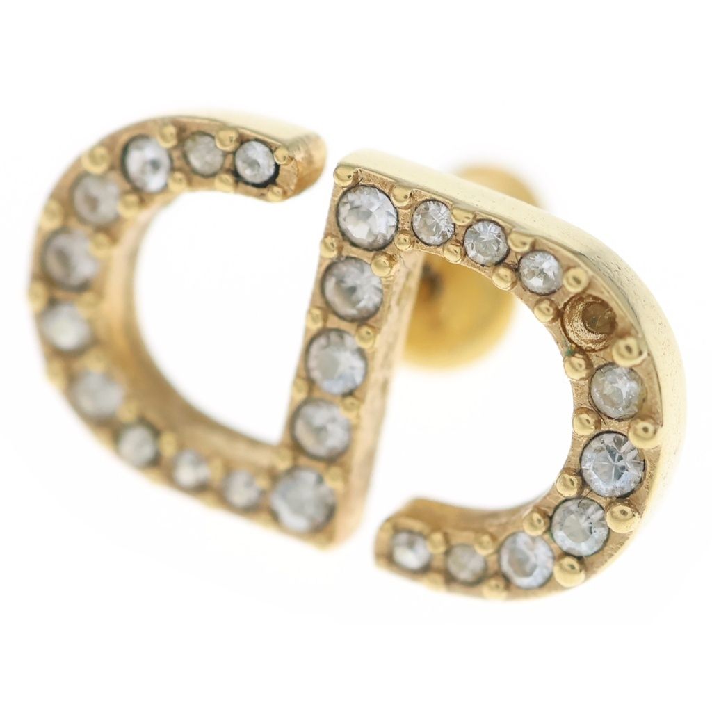 Dior Petit CD Stud Earrings Gold — view 6