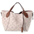 Louis Vuitton Hina PM Mahina Monogram Leather Shoulder Bag Beige Brown